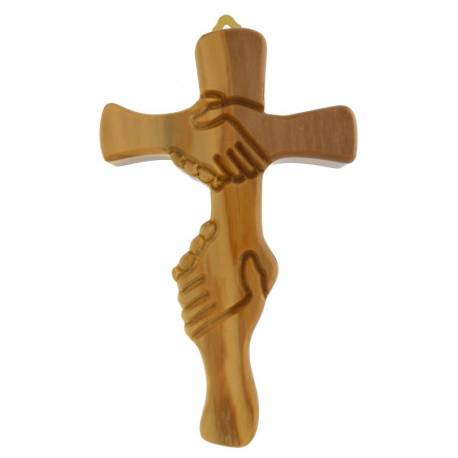 Croix de l'amitié - 15 cm - Bois d'olivier