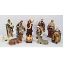 Personnages de crèche de Noël - 11 figurines de 9 cm