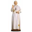Statue en bois sculpté Pape François 23 cm couleur