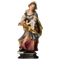 Statue en bois sculpté Sainte Lucie 20 cm couleur