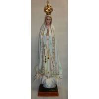 Statue 100 cm - Fatima + colombes + paillettes