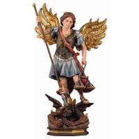 Statue en bois sculpté Saint Michel 20 cm couleur