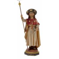 Statue en bois sculpté Saint Jacques 23 cm couleur