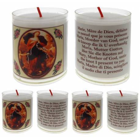 Set de 4 bougies - Marie qui défait les noeuds - texte 5 langues