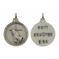 Médaille Mains Priantes - 20 mm / Gott Schütze Dich