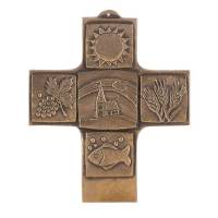 Kruisbeeld Brons 9 X 10 Symbolen 