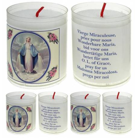 Set de 4 bougies - Miraculeuse - Texte 5 langues