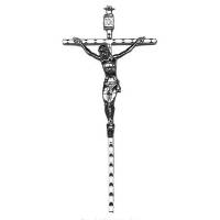 Kruisbeeld - 15 cm - Metaal Vernikkeld 