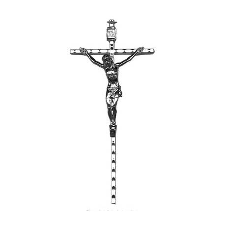 Kruisbeeld - 15 cm - Metaal Vernikkeld 