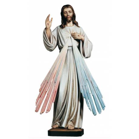 Statue 120 Cm Jesus Misericordieux Couleur Fibre De Verre