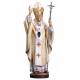 Statue en bois sculpté Saint Jean-Paul II 11 cm couleur