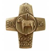 Kruisbeeld Brons Ik Ben De Goede Herder 