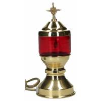 Lamp/H Sacrament-H 15 cm Rood Glas Goudkleurig/220 V 