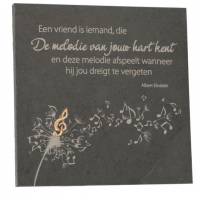 Leisteen 14.5 X 14.5 Cm De Melodie Van Jouw Hart... 
