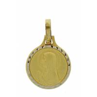 Médaille Vierge - 12 mm - Métal doré