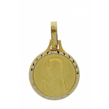 Médaille Vierge - 12 mm - Métal doré