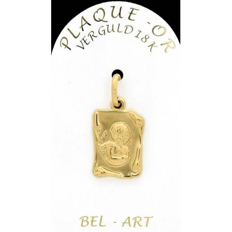 Médaille plaqué-or - Ange - Parchemin