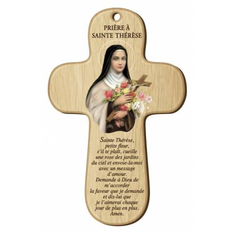 Kruisbeeld H Theresia - 15 X 9.5 Cm - Gebed Frans 