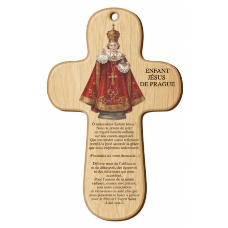 Kruisbeeld Kindje Jezus Van Praag - 15 X 9.5 Cm - Gebed 