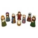 Personnages de crèche de Noël - 8 figurines de 12 cm