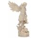 Statue en bois sculpté Saint Michel 20 cm bois naturel