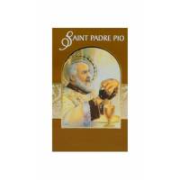 Dubbel Prentje H Pater Pio 13 X 8 Cm - Franse Tekst 