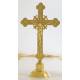 Croix d'autel dorée-Hauteur 28 Cm