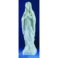 O.L.V. van Lourdes - 60 cm - "marmer" wit 