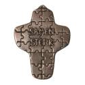 Kruisbeeld Brons 09 Cm Samen Sterk 