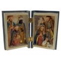Heilige Familie met 3 koningen in boek (18 cm x H13,5 cm) 