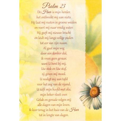 Dubbele Kaart + Omslag - Psalm 23 