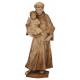 Statue en bois sculpté Saint Antoine 15 cm 2 tons bois
