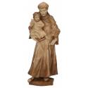Houtsnijwerk beeld Heilige Antonius 15 cm 2 kleuren hout 