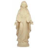 Statue en bois sculpté Vierge Miraculeuse moderne 23 cm bois naturel
