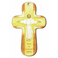 Kruisbeeld Hout 9.4 X 15 Cm Christ Est Ressuscité 