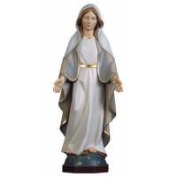 Statue en bois sculpté Vierge Miraculeuse moderne 12 cm couleur