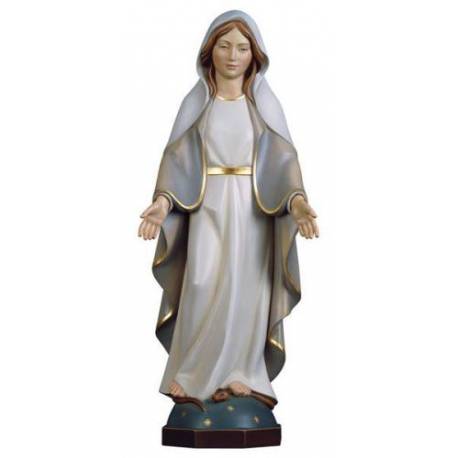 Statue en bois sculpté Vierge Miraculeuse moderne 12 cm couleur