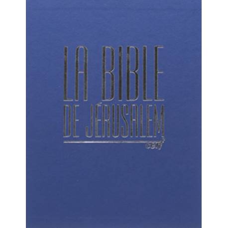 Bible de Jérusalem - Edition Luxe Cuir Bleu