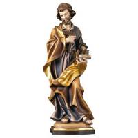 Statue en bois sculpté Saint Joseph ouvrier 15 cm couleur
