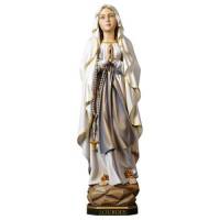 Houtsnijwerk beeld Onze Lieve Vrouw van Lourdes 8 cm gekleurd 
