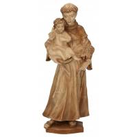 Statue en bois sculpté Saint Antoine 23 cm 2 tons bois