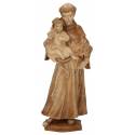 Statue en bois sculpté Saint Antoine 23 cm 2 tons bois