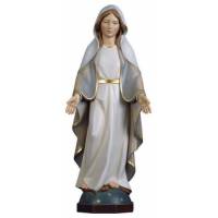 Statue en bois sculpté Vierge Miraculeuse moderne 18 cm couleur