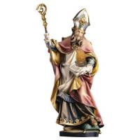 Houtsnijwerk beeld Heilige Ambrosius 30 cm gekleurd 