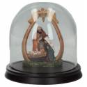Nativité colorée (de 12cm) dans un globe de 14cm