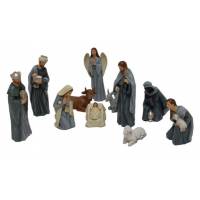 Personnages de crèche de Noël - 11 figurines de 12 cm