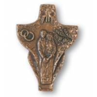 Croix murale bronze 21 cm Mariage