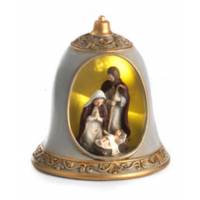Nativité dans une cloche avec lumière (8.4 x 8.4 x 9.3cm)