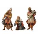 Set van drier koningen : houtsnijwerk kerststal Ulrich 15 cm 