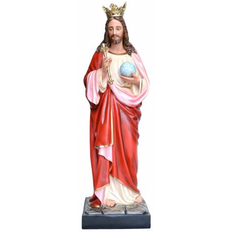 Statue Jésus roi 160 cm en fibre de verre